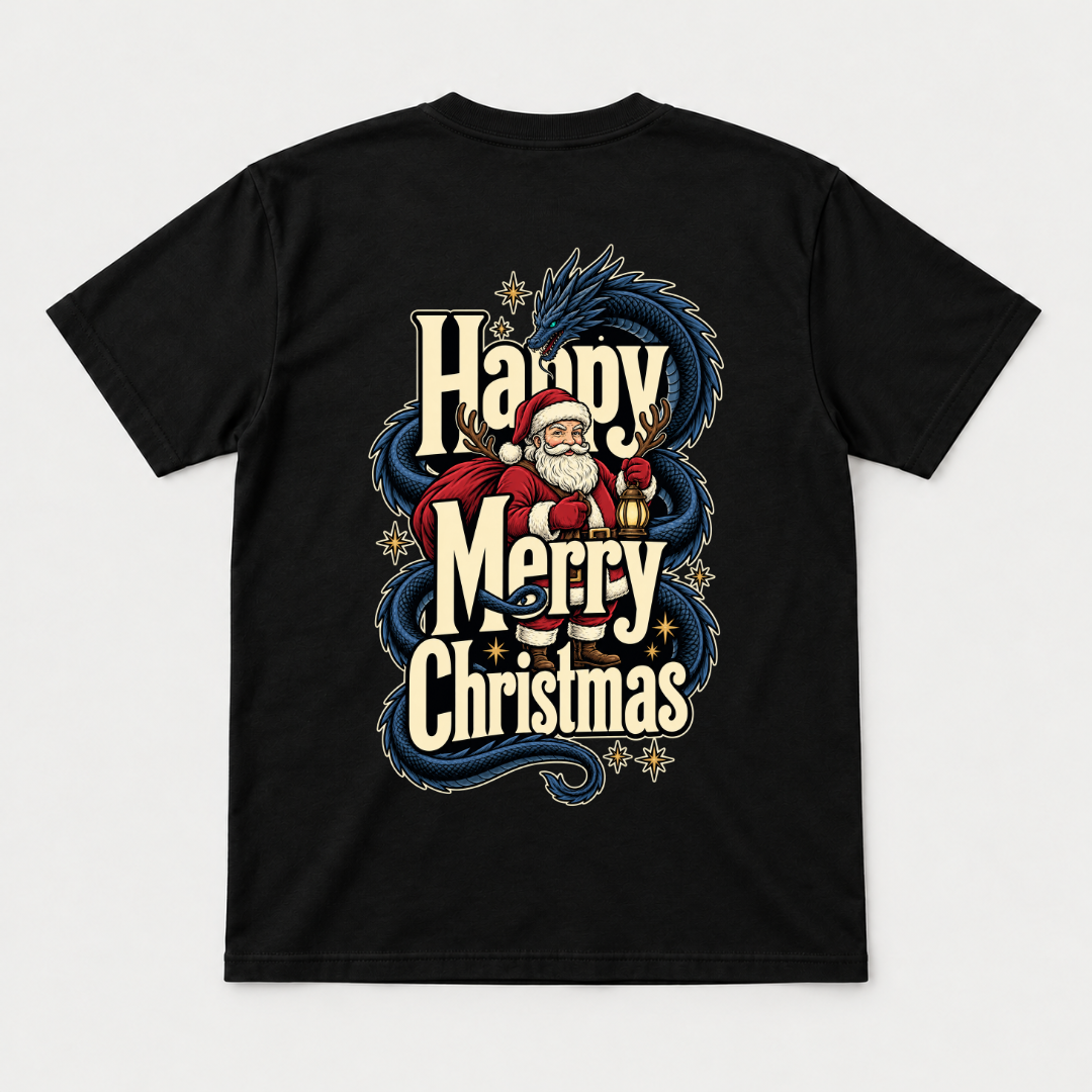 Santa Dragon Christmas Graphic T-Shirt & Sweatshirt