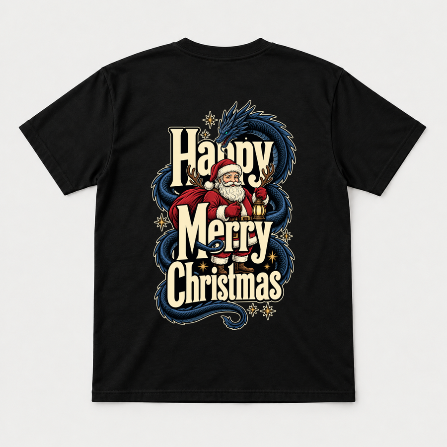 Santa Dragon Christmas Graphic T-Shirt & Sweatshirt