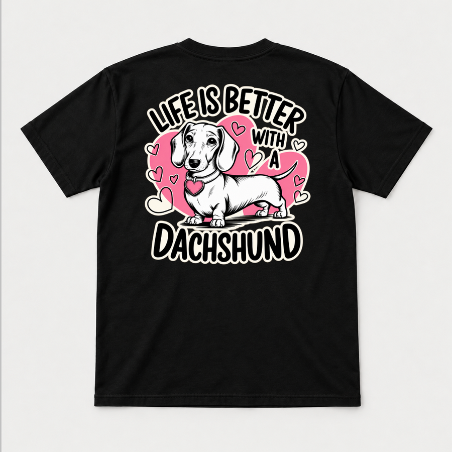 Life Is Better With a Dachshund Dog Graphic T-Shirt & Sweatshirt