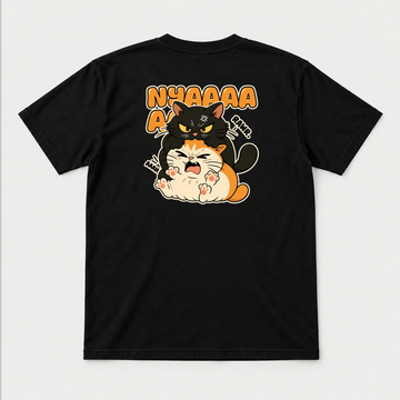 Nyaaa Cat Fight Comic Graphic T-Shirt & Sweatshirt