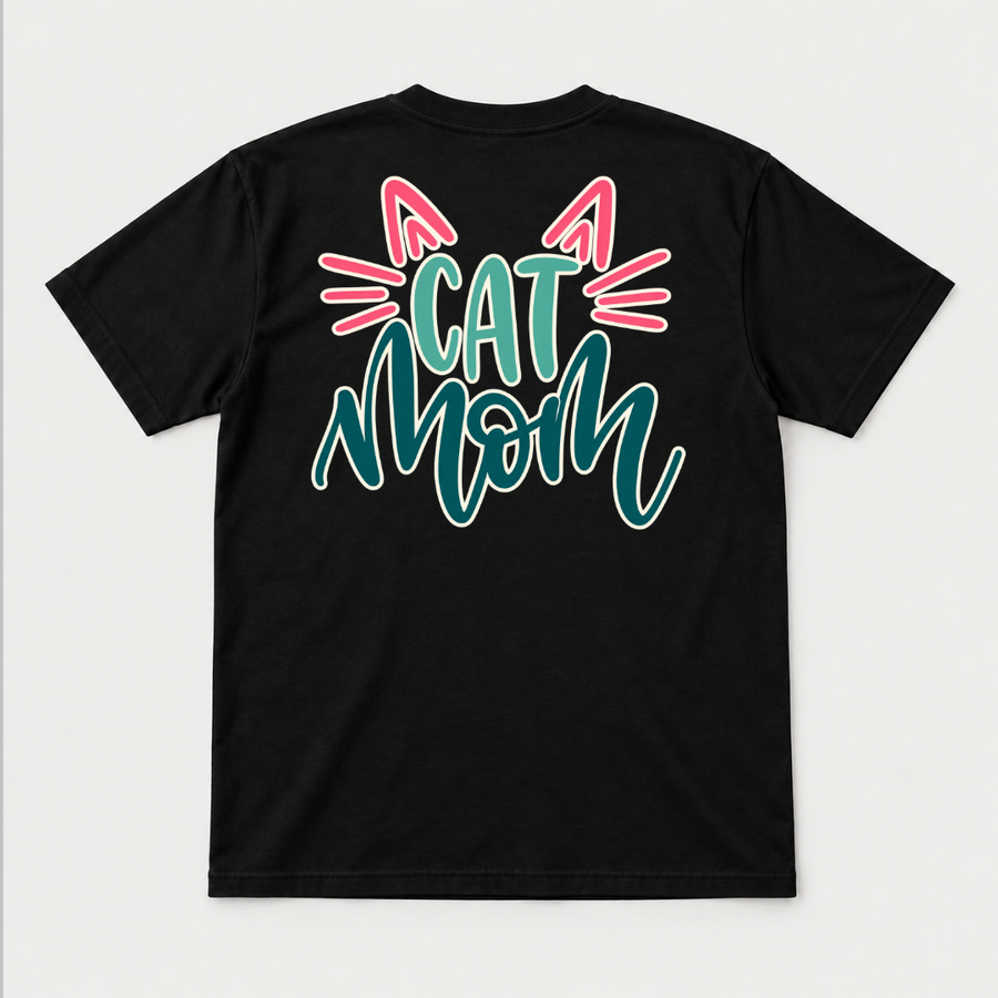 Cat Mom Pastel Lettering Graphic T-Shirt & Sweatshirt