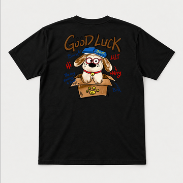Good Luck Bookish Dog Graphic T-Shirt & Sweatshirt