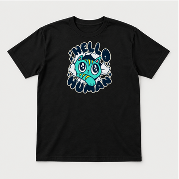 Hello Human Cat Graphic T-Shirt & Sweatshirt