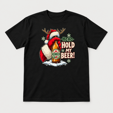 Ho Ho Hold My Beer Christmas Santa Graphic T-Shirt & Sweatshirt
