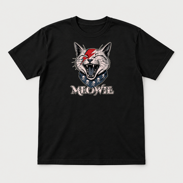 Meowtie Glam Rock Cat Graphic T-Shirt & Sweatshirt