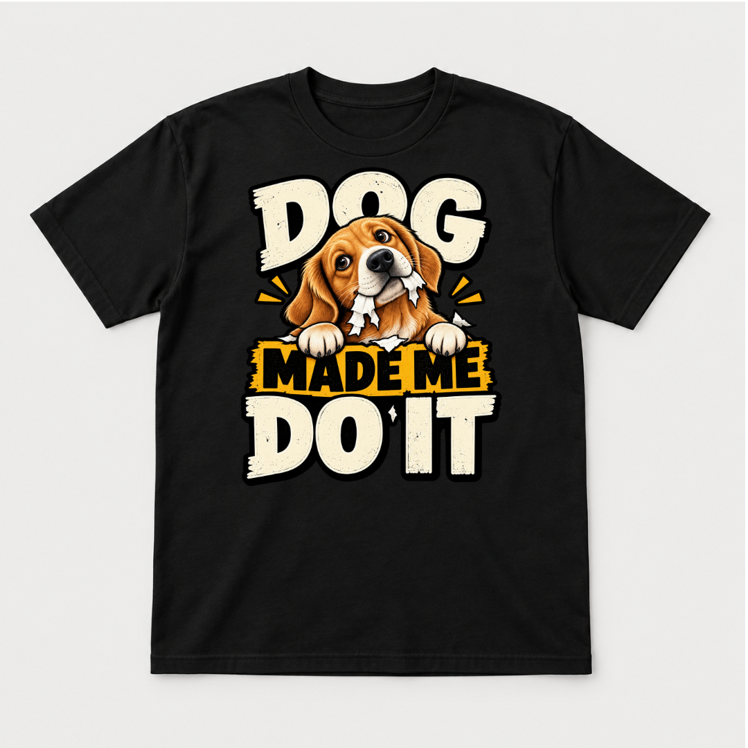 Dog Made Me Do It Beagle Graphic T-Shirt & Sweatshirt