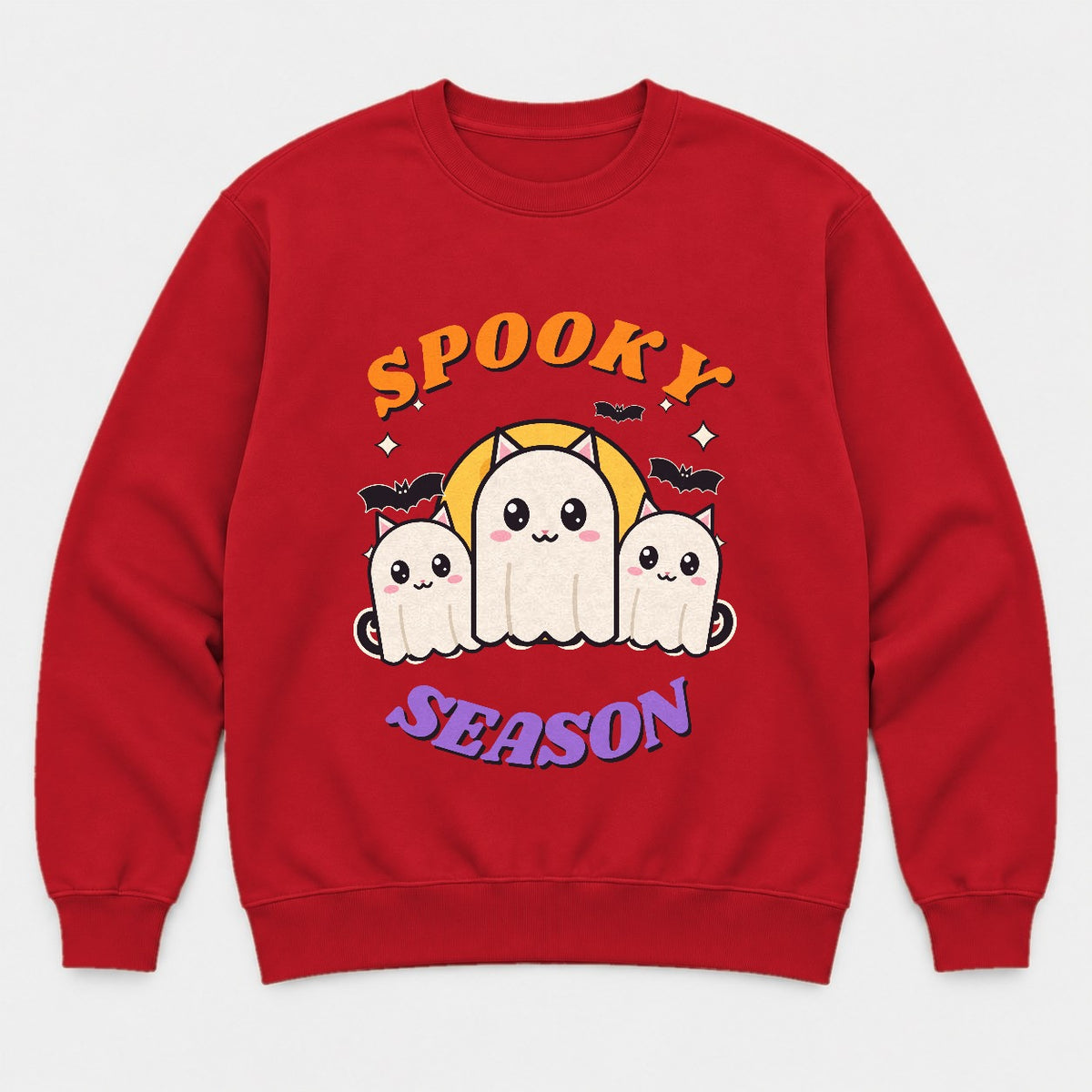 Spooky Season Ghost Cats Shirt – Cute Halloween Cat Tee & Sweatshirt