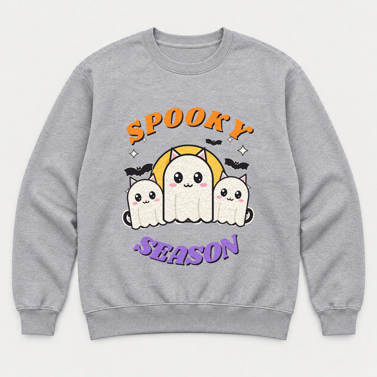 Spooky Season Ghost Cats Shirt – Cute Halloween Cat Tee & Sweatshirt