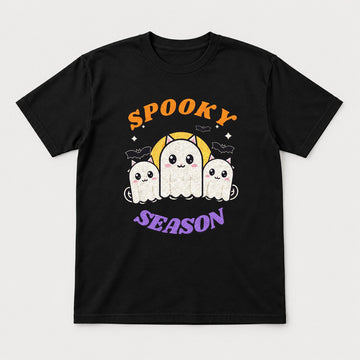 Spooky Season Ghost Cats Shirt – Cute Halloween Cat Tee & Sweatshirt