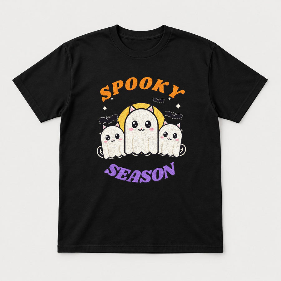 Spooky Season Ghost Cats Shirt – Cute Halloween Cat Tee & Sweatshirt