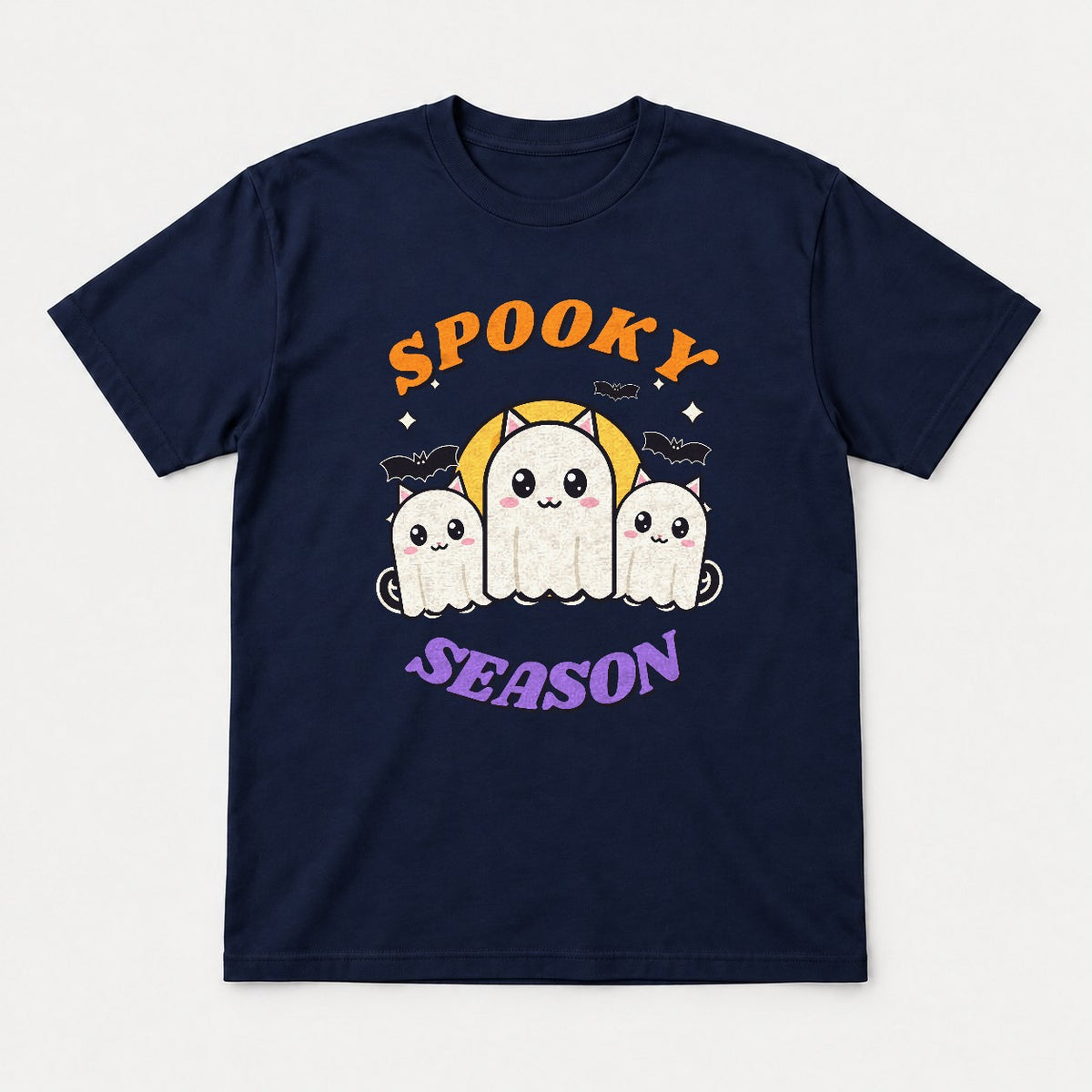 Spooky Season Ghost Cats Shirt – Cute Halloween Cat Tee & Sweatshirt