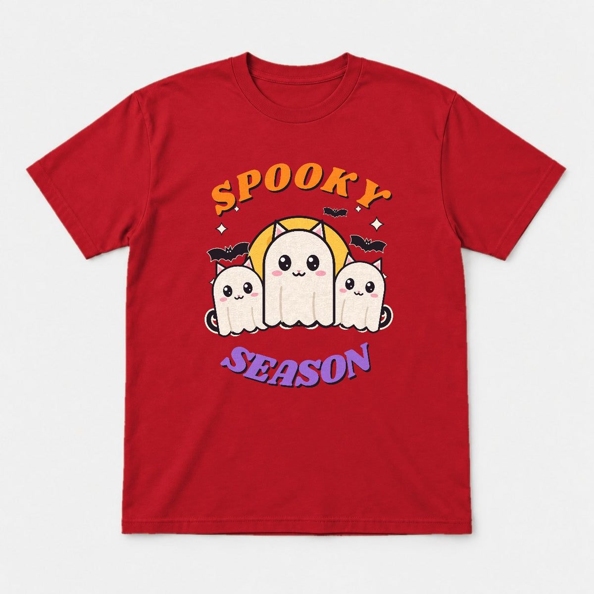 Spooky Season Ghost Cats Shirt – Cute Halloween Cat Tee & Sweatshirt