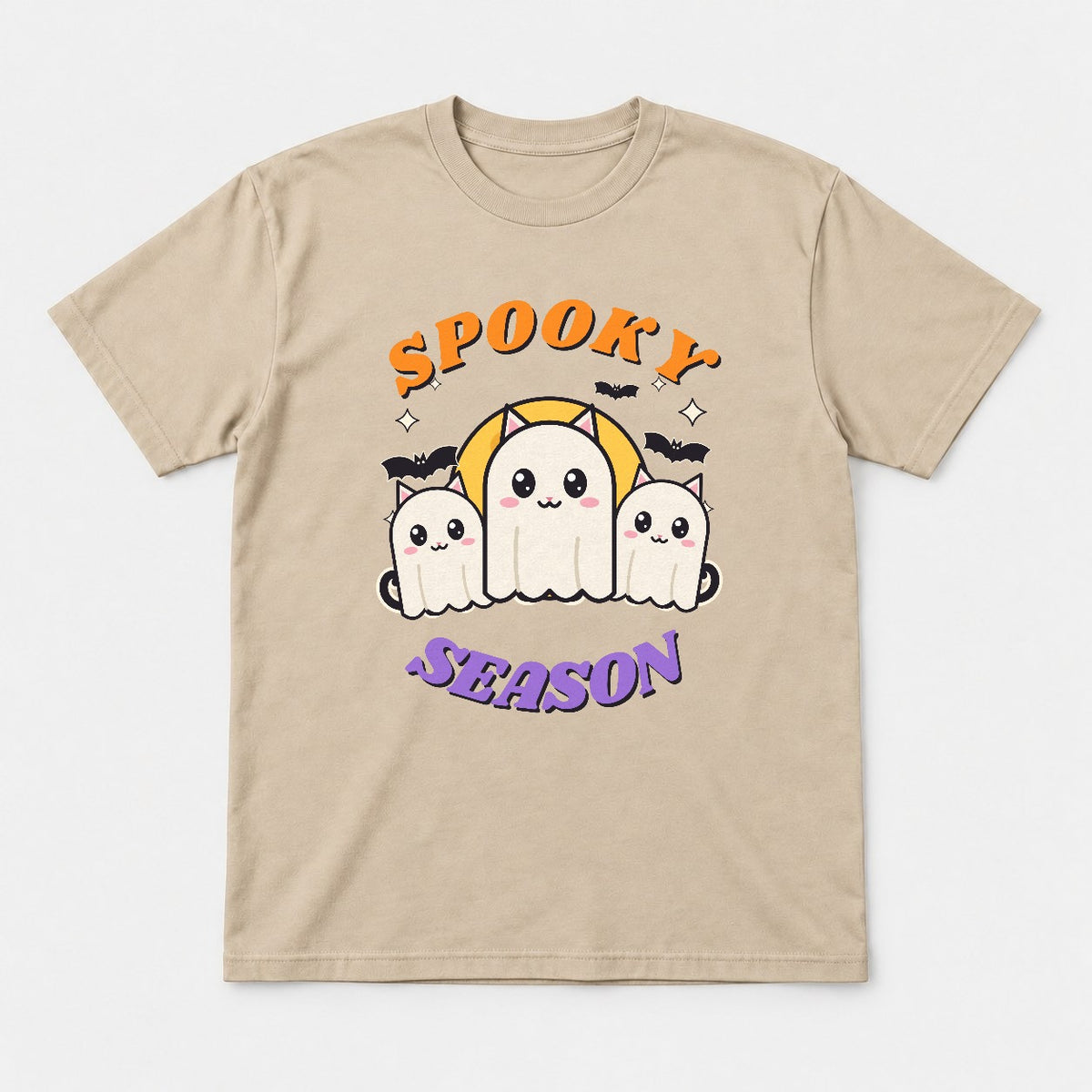 Spooky Season Ghost Cats Shirt – Cute Halloween Cat Tee & Sweatshirt