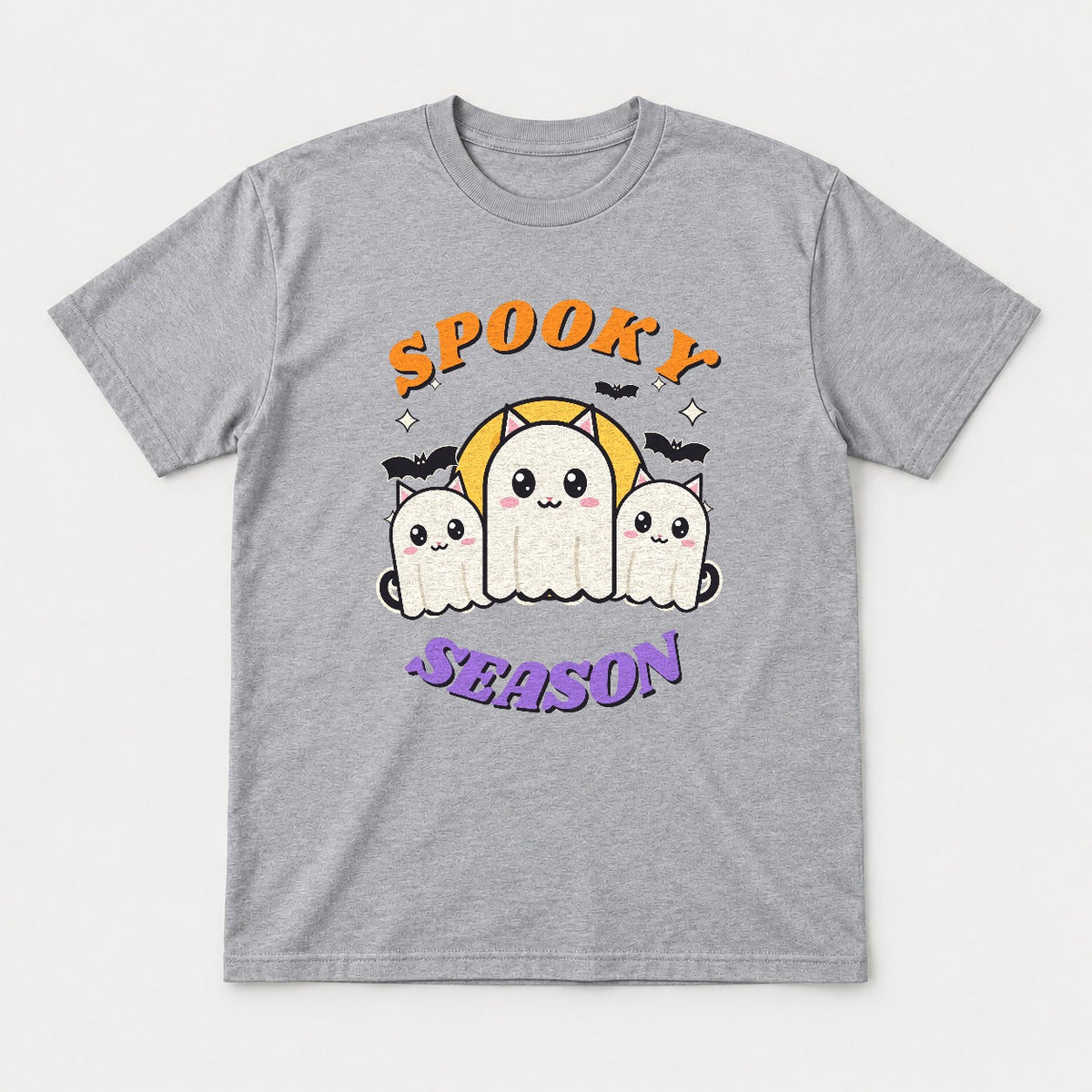 Spooky Season Ghost Cats Shirt – Cute Halloween Cat Tee & Sweatshirt