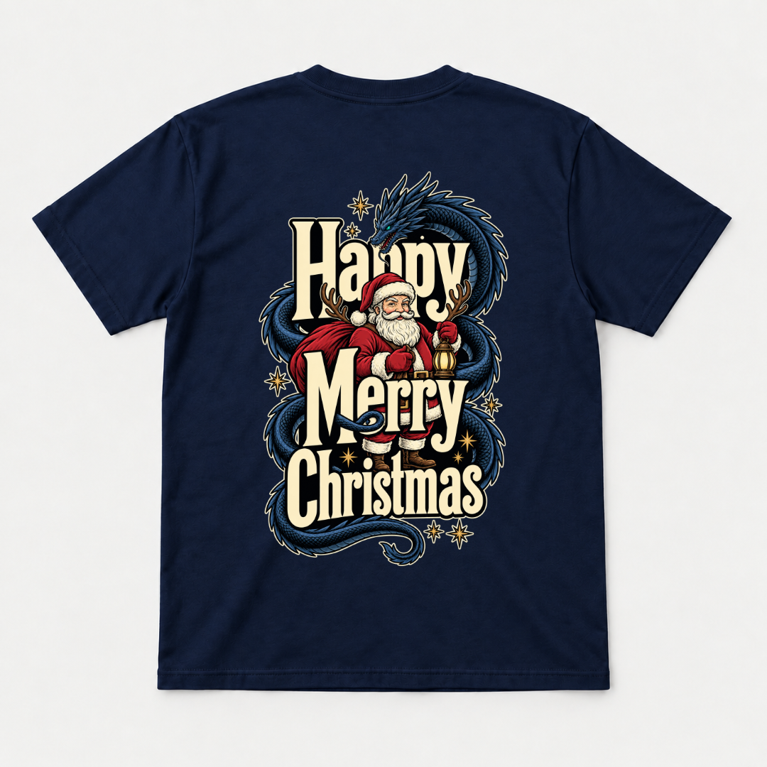 Santa Dragon Christmas Graphic T-Shirt & Sweatshirt