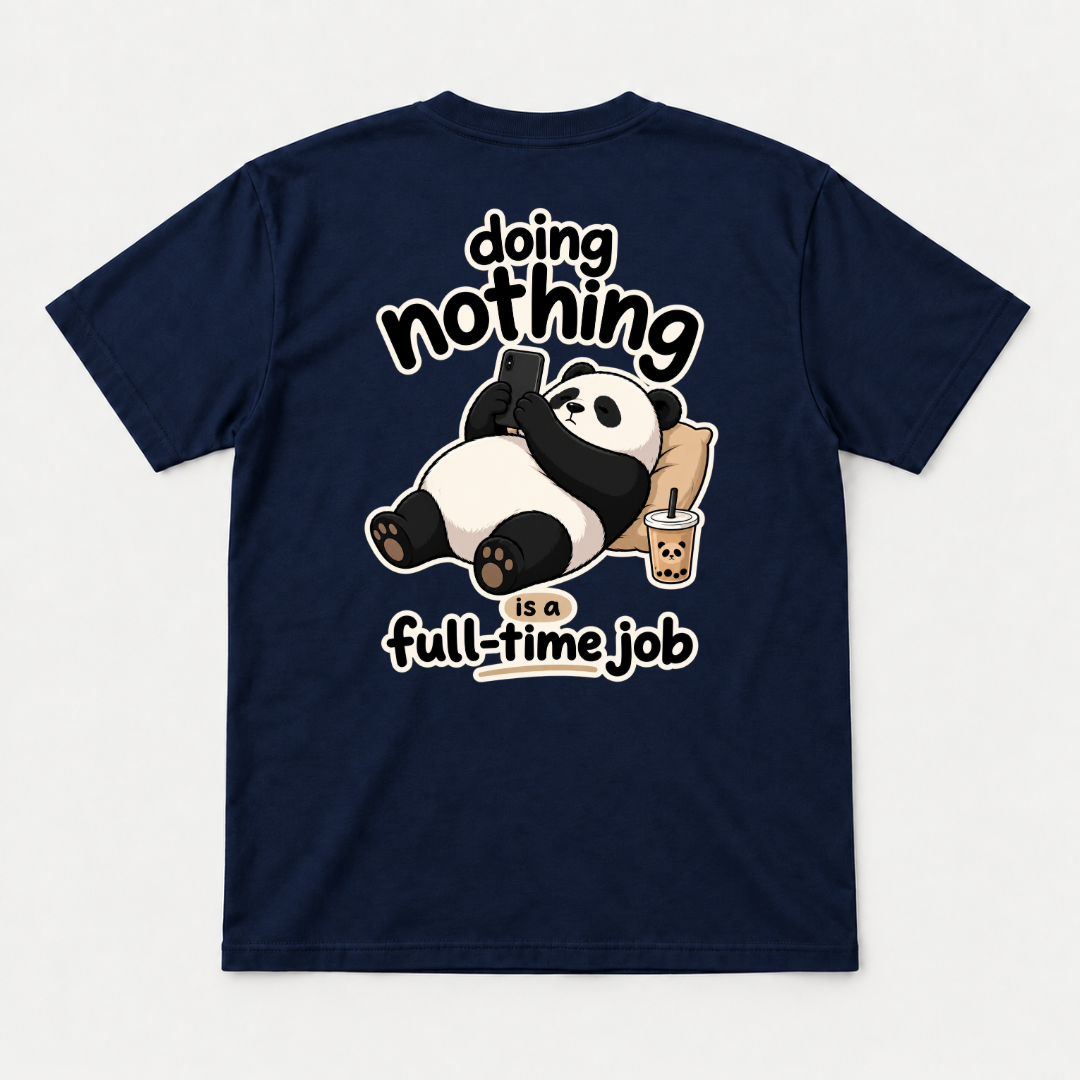 Doing Nothing Panda Graphic T-Shirt & Sweatshirt