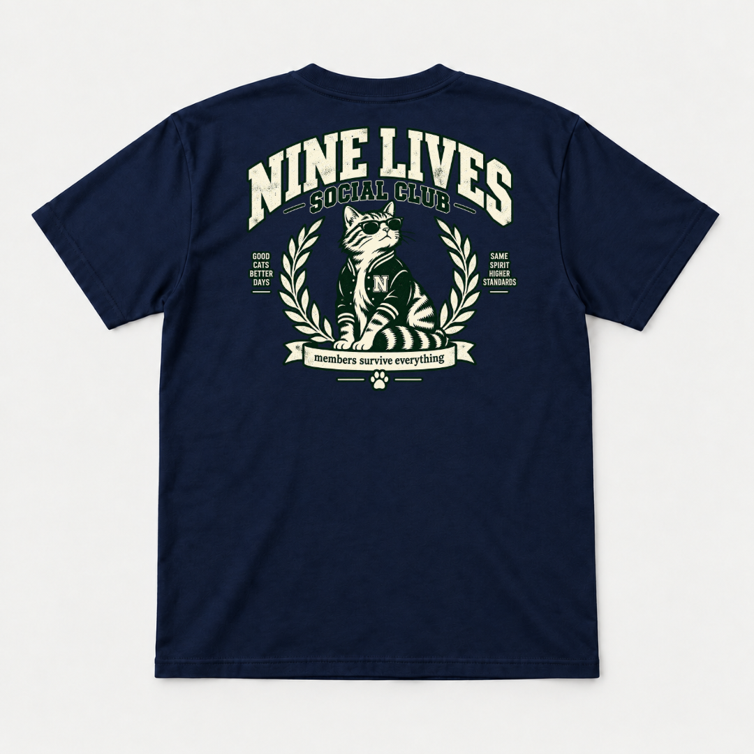 Nine Lives Social Club Cat Graphic T-Shirt & Sweatshirt