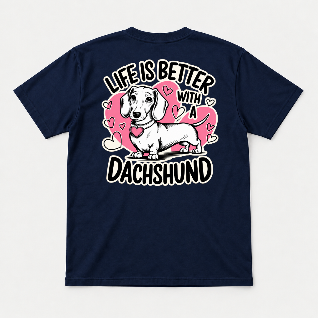 Life Is Better With a Dachshund Dog Graphic T-Shirt & Sweatshirt