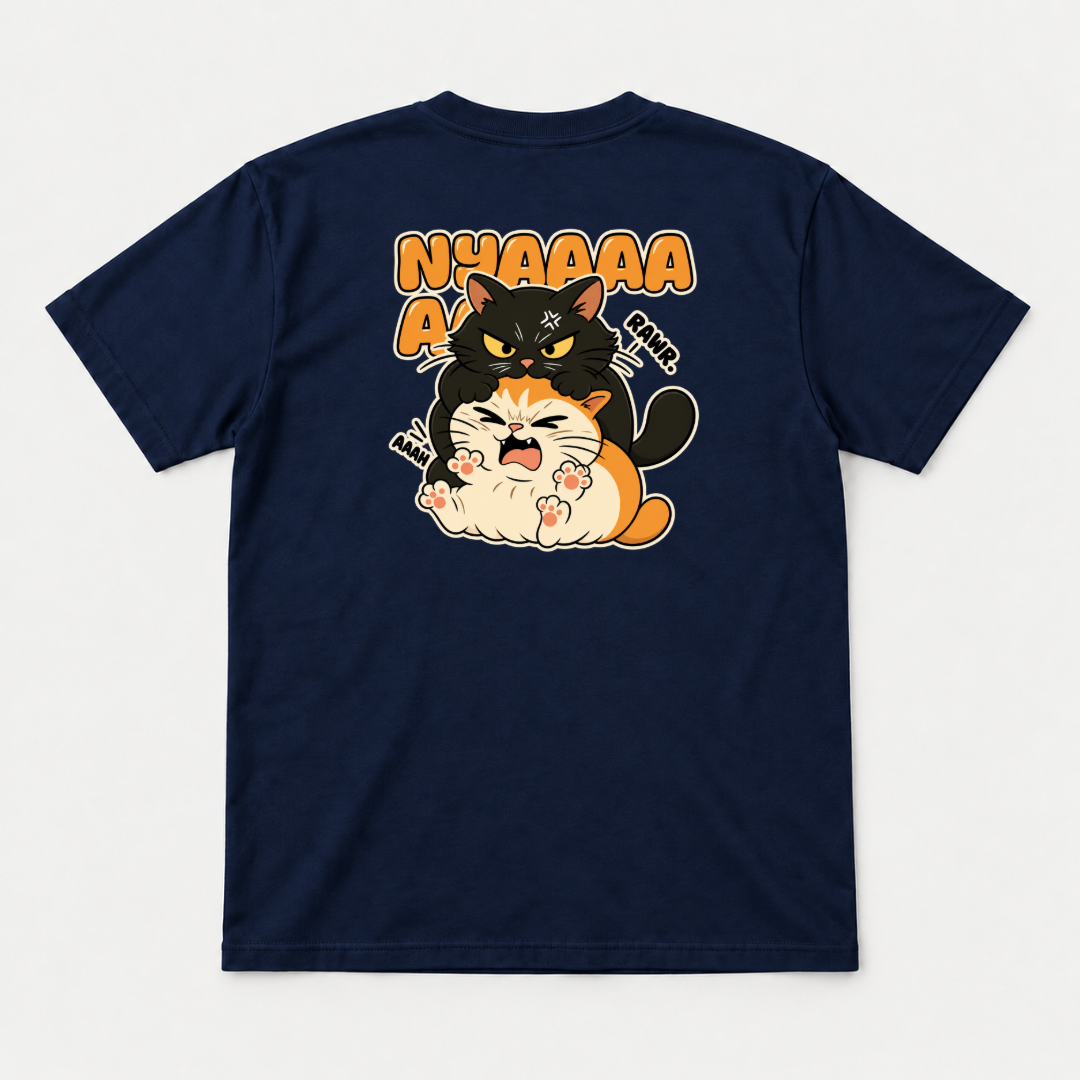 Nyaaa Cat Fight Comic Graphic T-Shirt & Sweatshirt