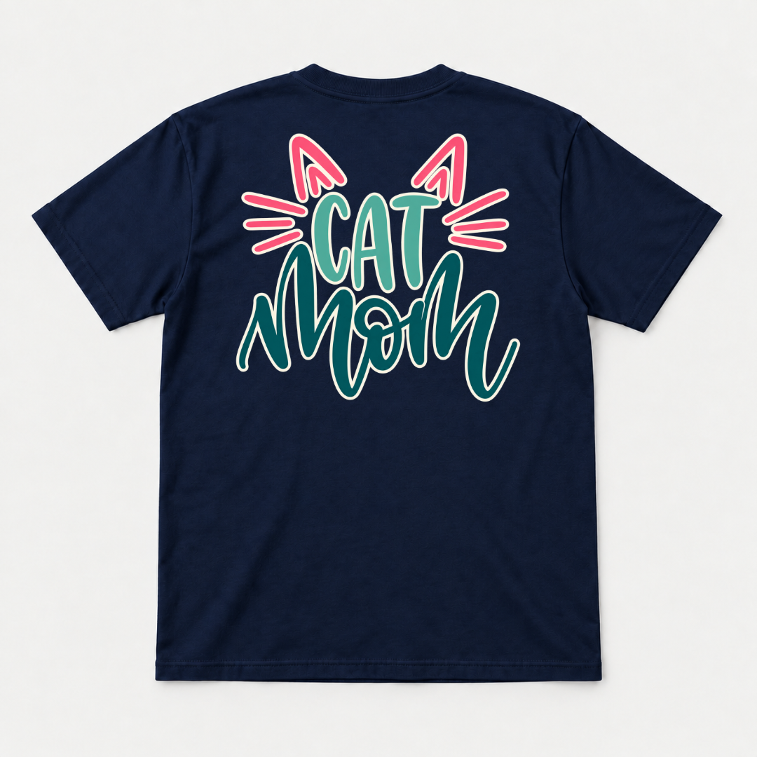 Cat Mom Pastel Lettering Graphic T-Shirt & Sweatshirt
