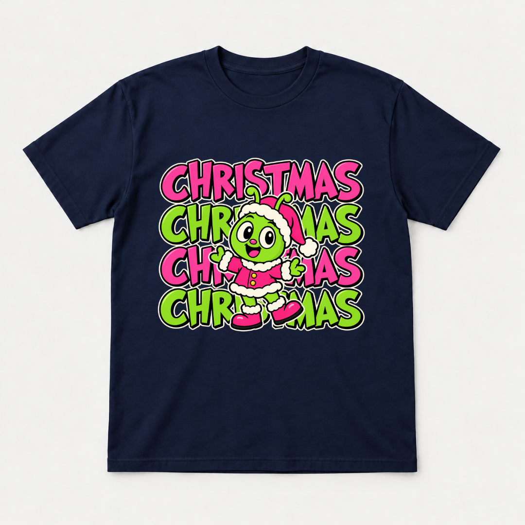 Green Alien Christmas Graphic T-Shirt & Sweatshirt