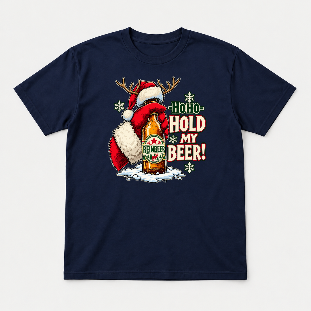 Ho Ho Hold My Beer Christmas Santa Graphic T-Shirt & Sweatshirt