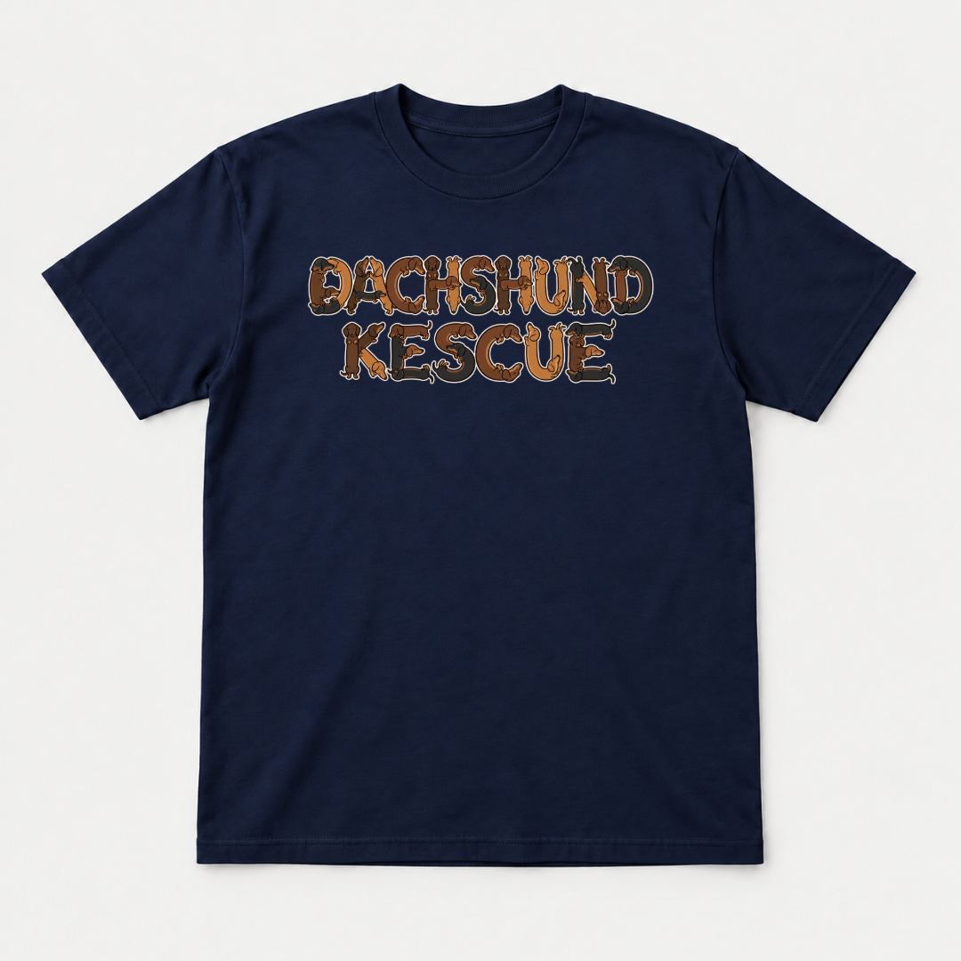 Dachshund Rescue Dog Lettering Graphic T-Shirt & Sweatshirt