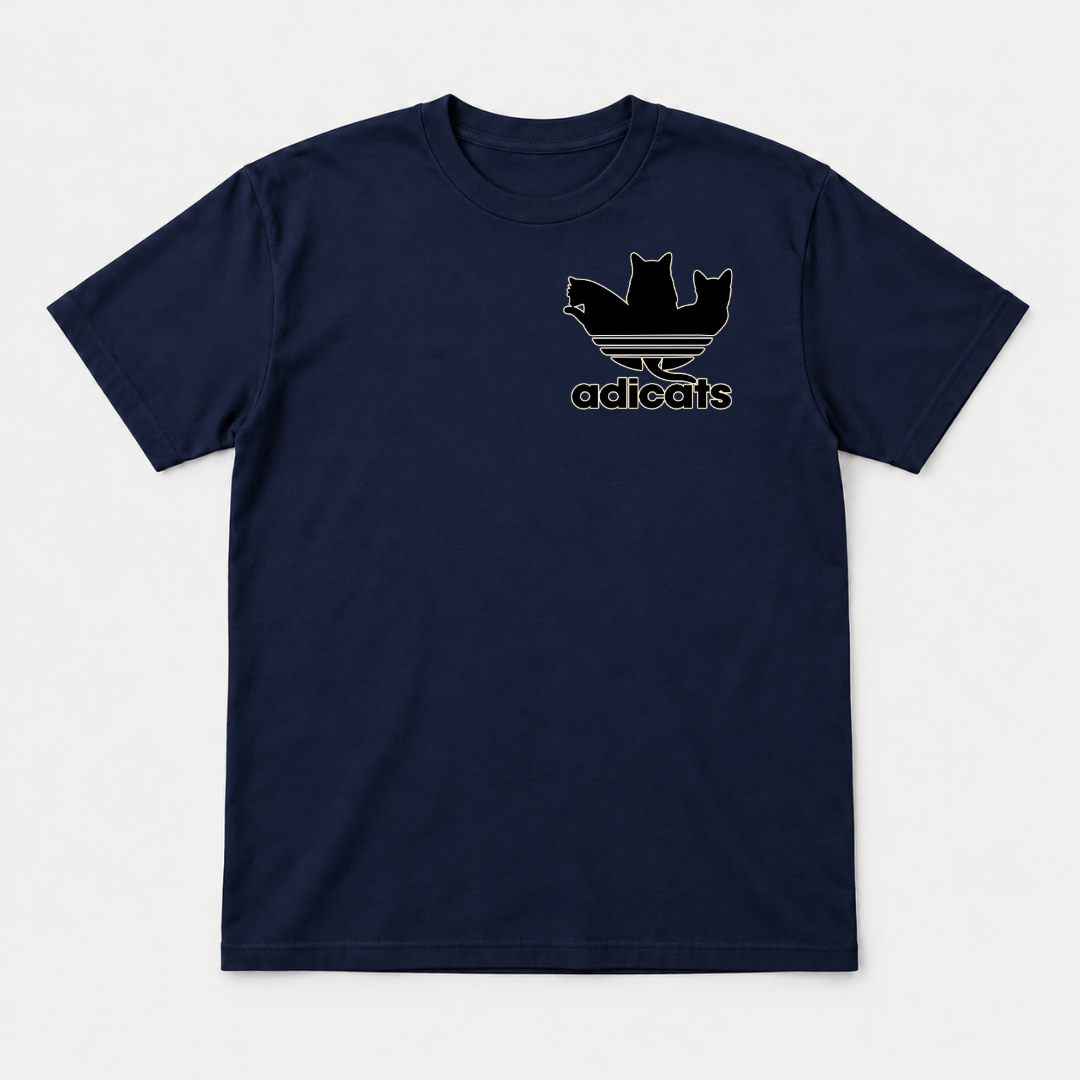 Adicats Three-Stripe Cat Graphic T-Shirt & Sweatshirt