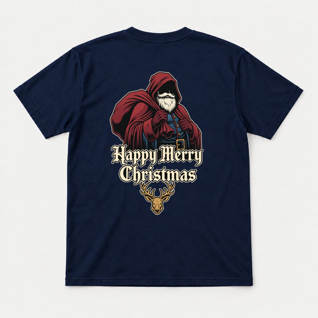 Gothic Santa Christmas T-Shirt & Sweatshirt – Merry Christmas Reindeer Graphic
