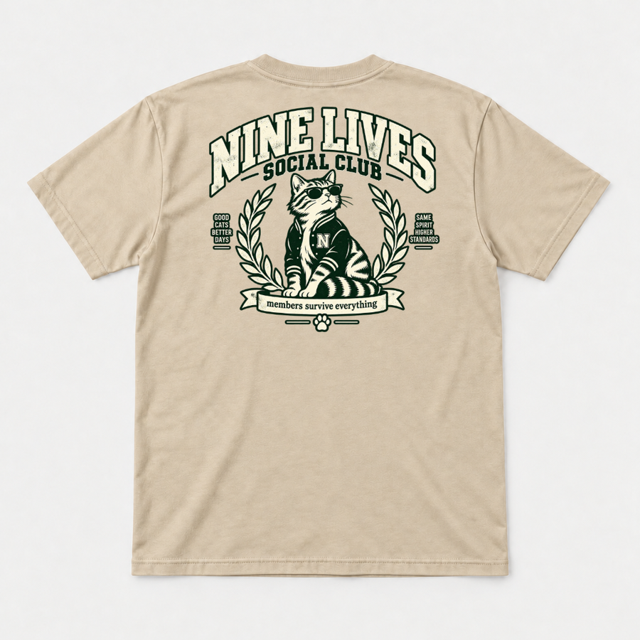 Nine Lives Social Club Cat Graphic T-Shirt & Sweatshirt