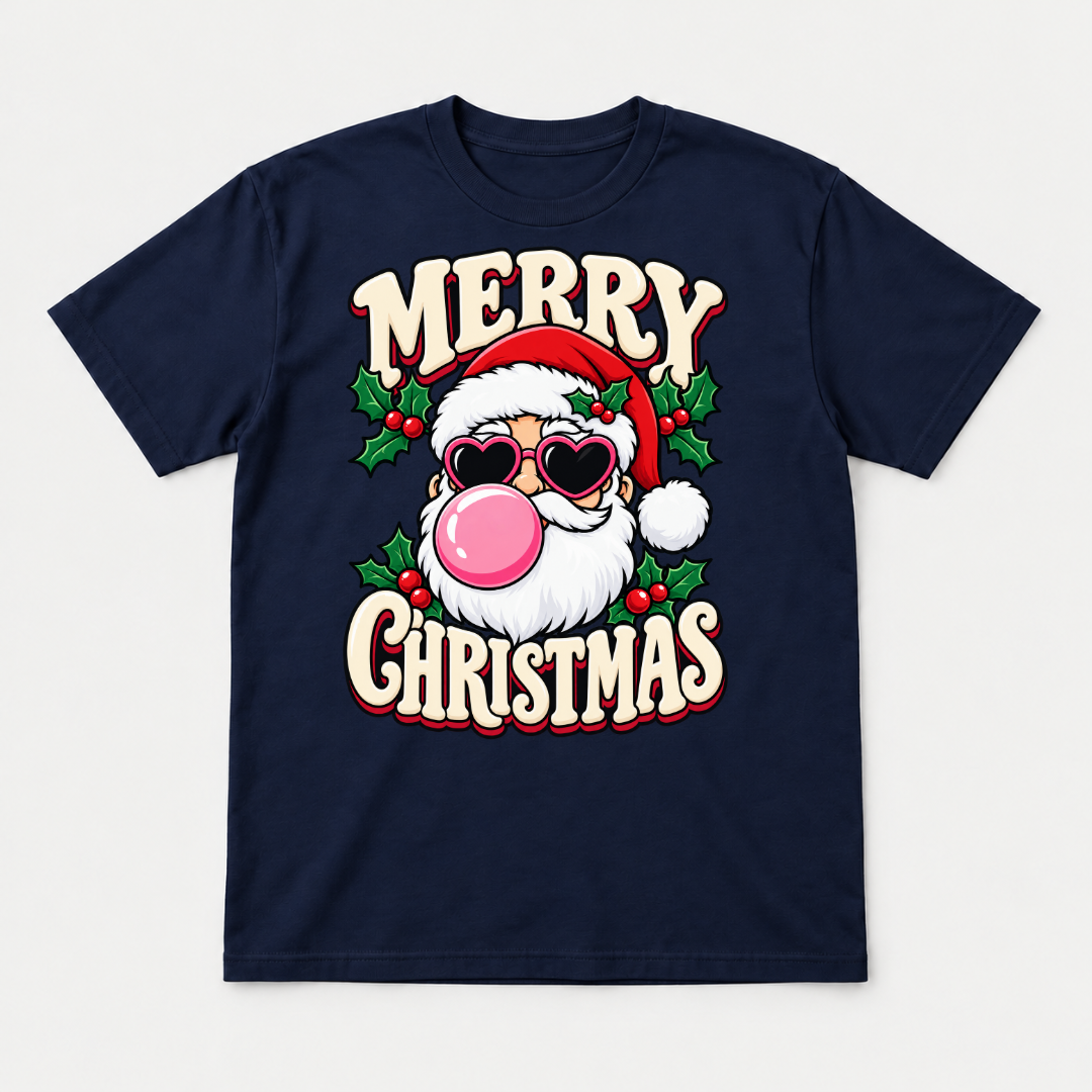 Funny Santa Bubblegum Christmas T-Shirt & Sweatshirt
