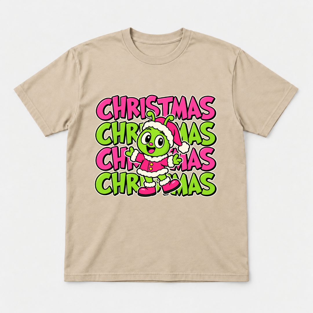 Green Alien Christmas Graphic T-Shirt & Sweatshirt