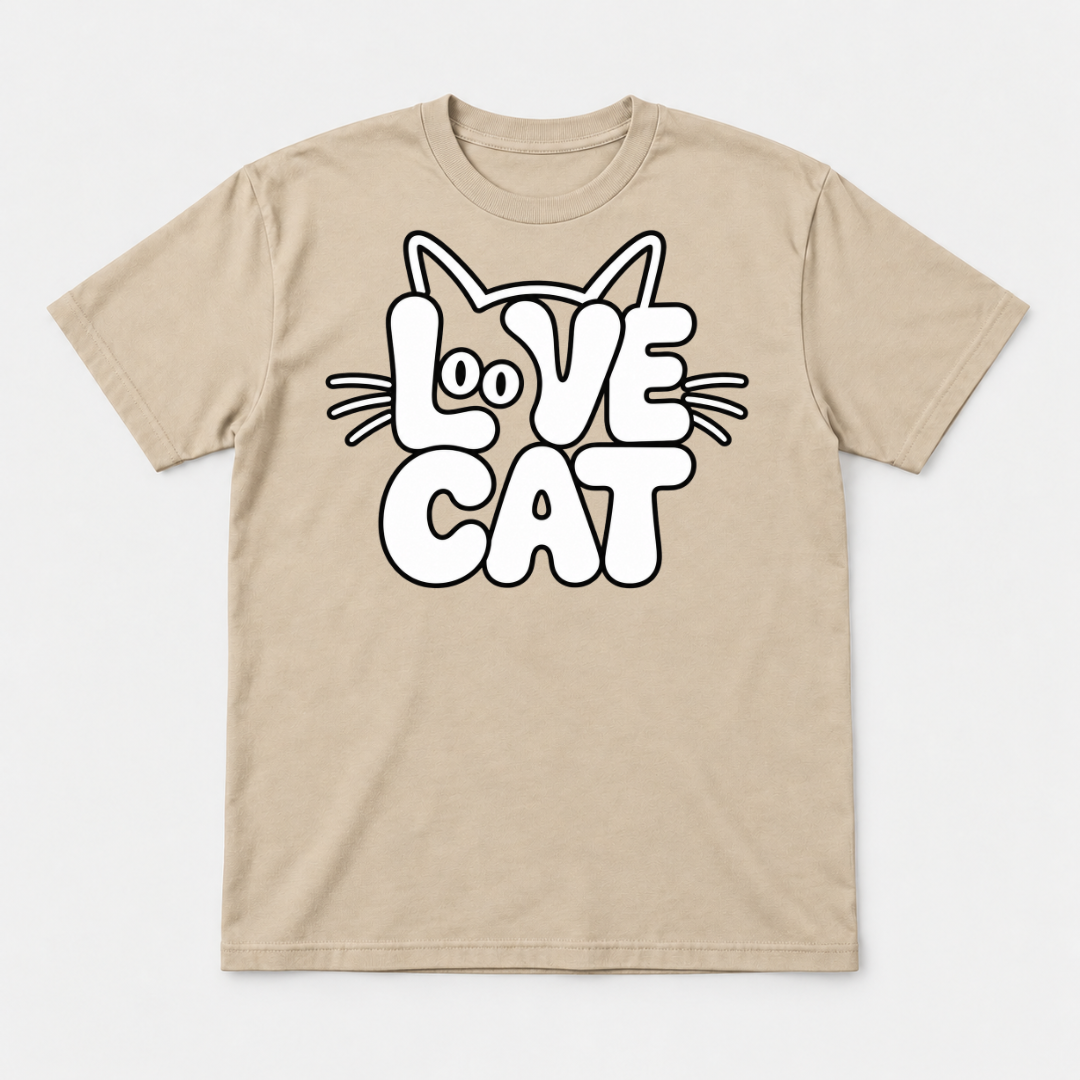 Love Cat Typography Graphic T-Shirt & Sweatshirt