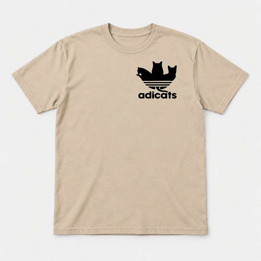 Adicats Three-Stripe Cat Graphic T-Shirt & Sweatshirt