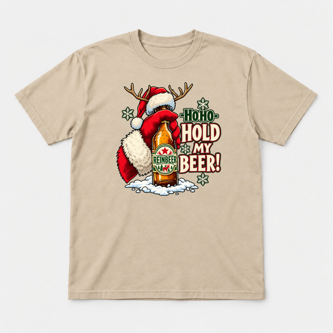 Ho Ho Hold My Beer Christmas Santa Graphic T-Shirt & Sweatshirt