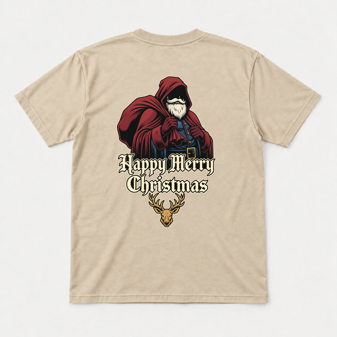 Gothic Santa Christmas T-Shirt & Sweatshirt – Merry Christmas Reindeer Graphic