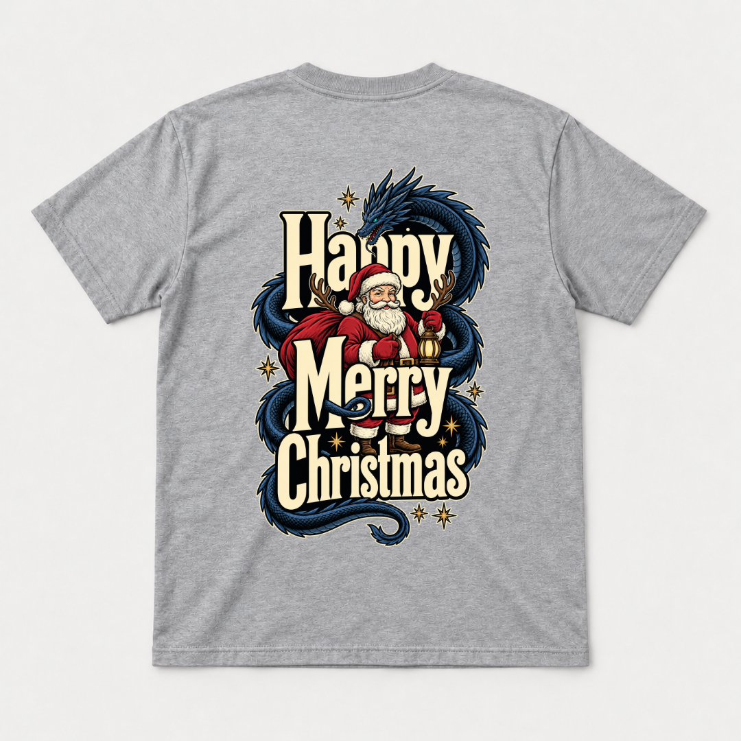 Santa Dragon Christmas Graphic T-Shirt & Sweatshirt