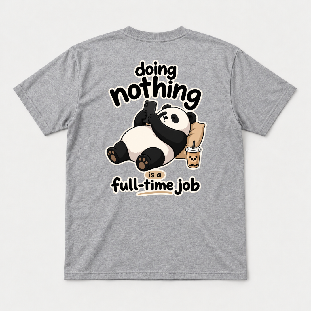 Doing Nothing Panda Graphic T-Shirt & Sweatshirt