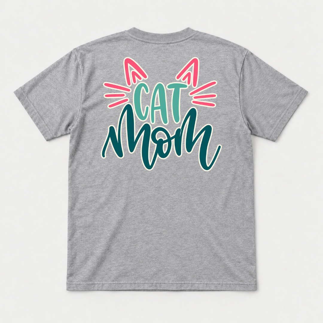 Cat Mom Pastel Lettering Graphic T-Shirt & Sweatshirt
