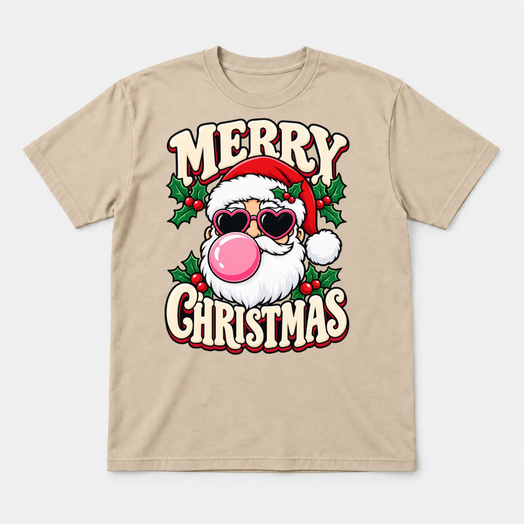 Funny Santa Bubblegum Christmas T-Shirt & Sweatshirt