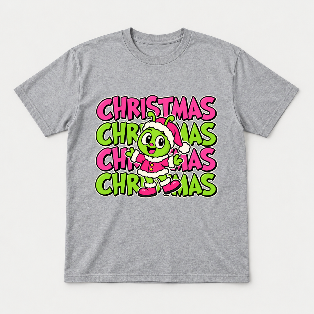 Green Alien Christmas Graphic T-Shirt & Sweatshirt