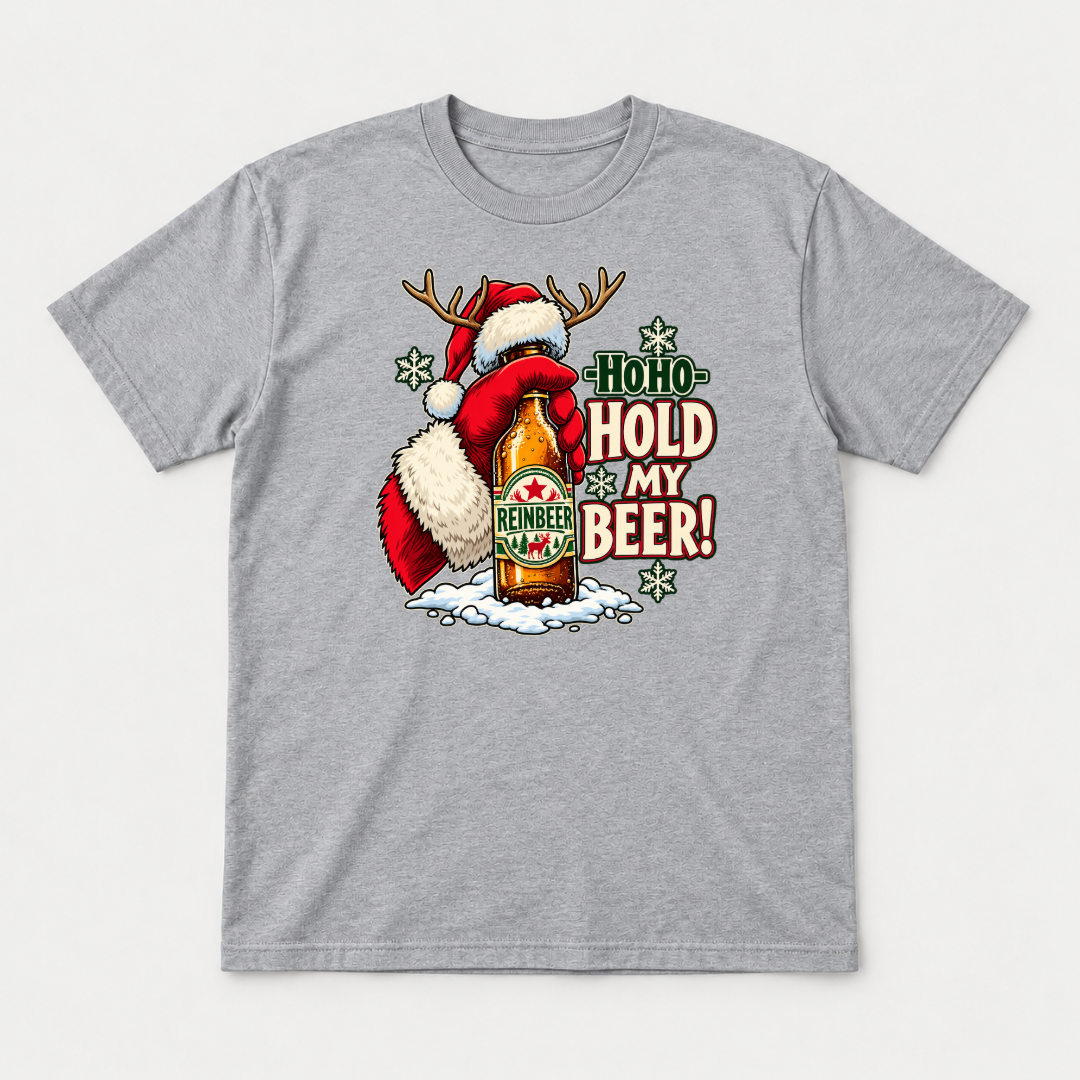 Ho Ho Hold My Beer Christmas Santa Graphic T-Shirt & Sweatshirt