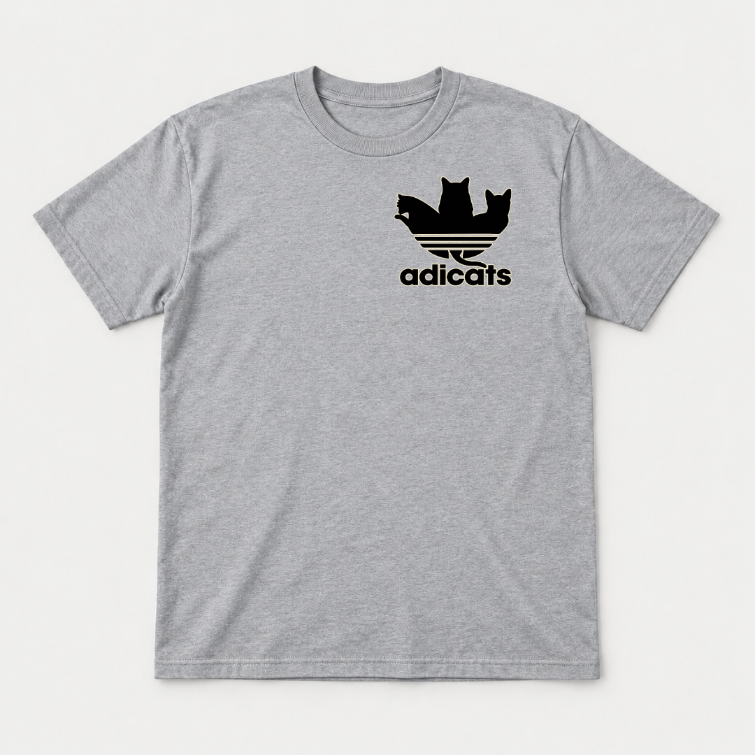 Adicats Three-Stripe Cat Graphic T-Shirt & Sweatshirt