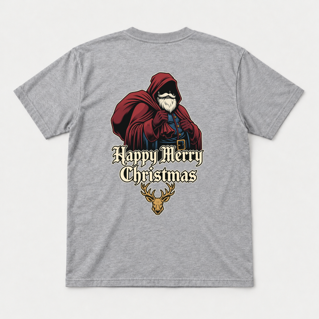 Gothic Santa Christmas T-Shirt & Sweatshirt – Merry Christmas Reindeer Graphic