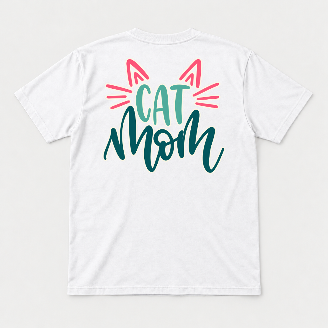 Cat Mom Pastel Lettering Graphic T-Shirt & Sweatshirt
