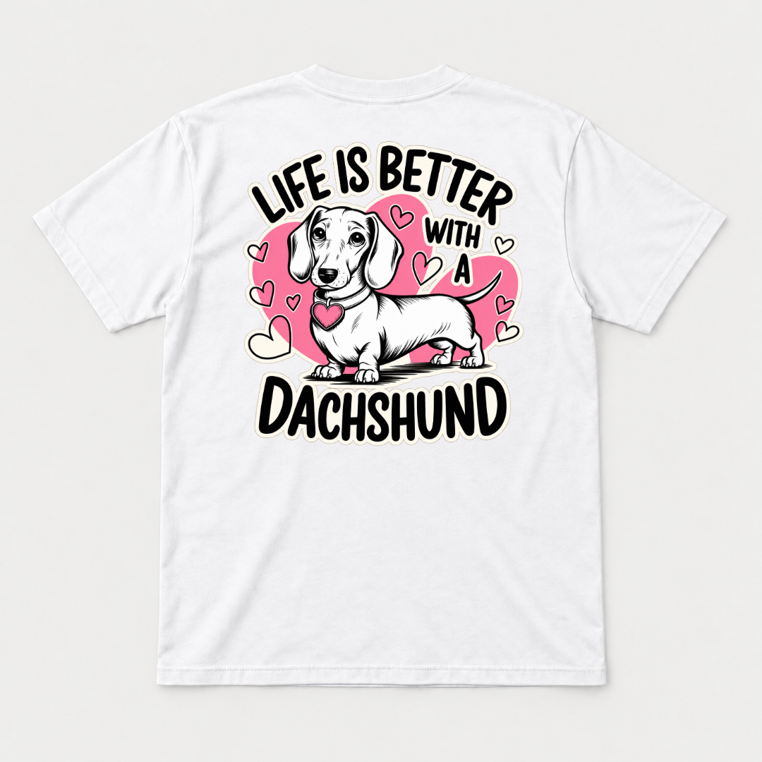 Life Is Better With a Dachshund Dog Graphic T-Shirt & Sweatshirt