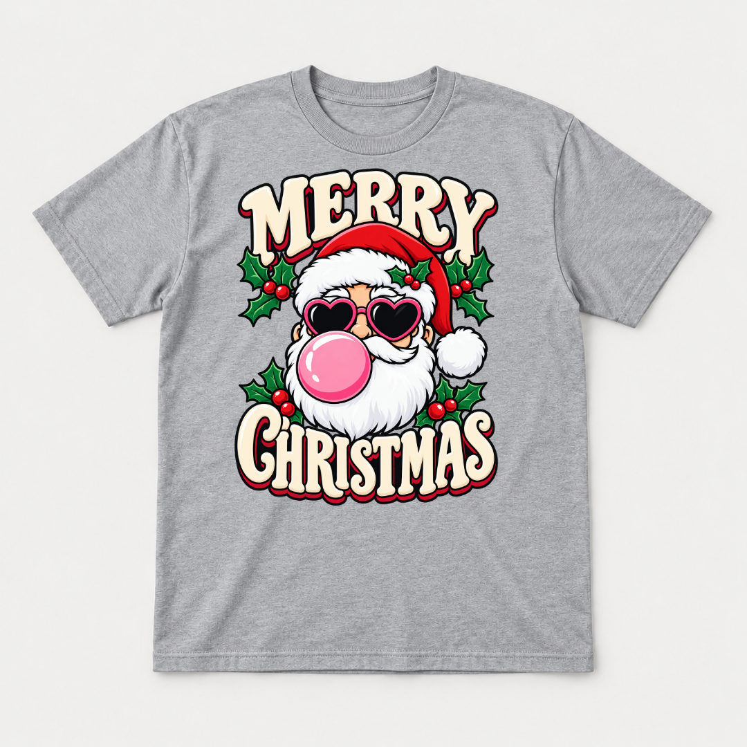 Funny Santa Bubblegum Christmas T-Shirt & Sweatshirt
