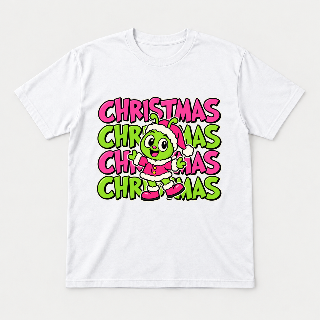 Green Alien Christmas Graphic T-Shirt & Sweatshirt