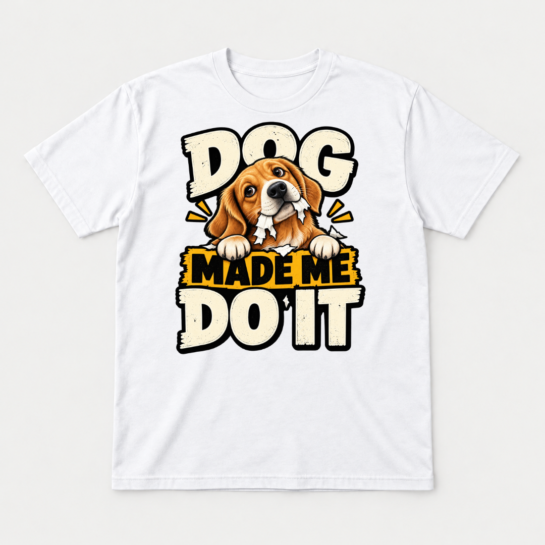 Dog Made Me Do It Beagle Graphic T-Shirt & Sweatshirt