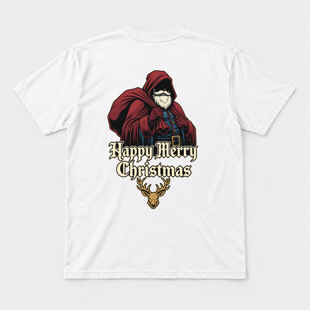Gothic Santa Christmas T-Shirt & Sweatshirt – Merry Christmas Reindeer Graphic